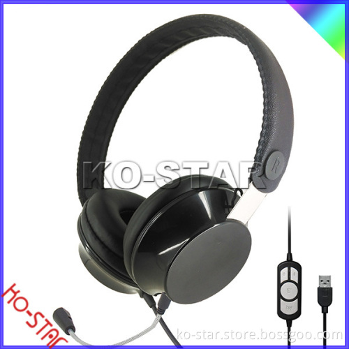 Latest custe design Stylish headset high performance headsets with detachable PC microphone